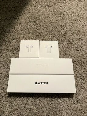 Apple Watch Series 7 41mm / SE 44mm and Two Airpods *BOXES ONLY*
